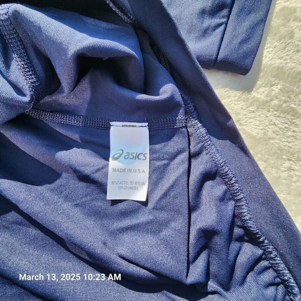 Asics Women's Medium Long Sleeve Active Jacket Full Zip USA Made Hooded Pockets - Picture 6 of 10